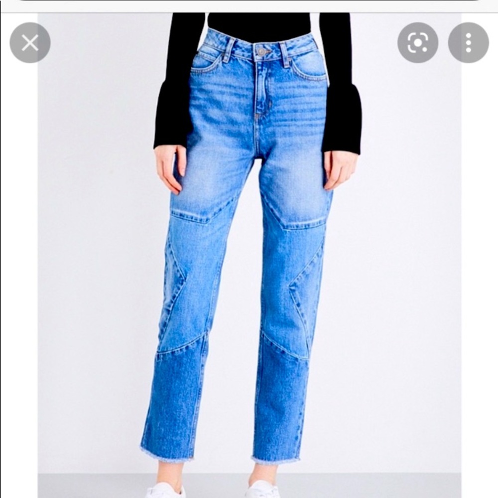 Sandro Star Stitched Straight leg High-Rise Jean Size 0